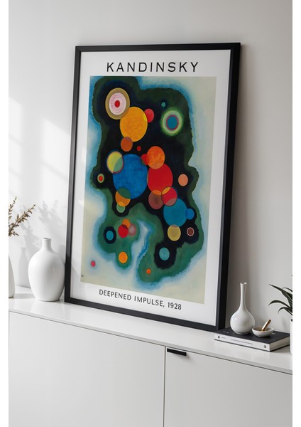 Wassily Kandinsky - Soyut Denge - Ahşap Çerçeveli Duvar tablosu