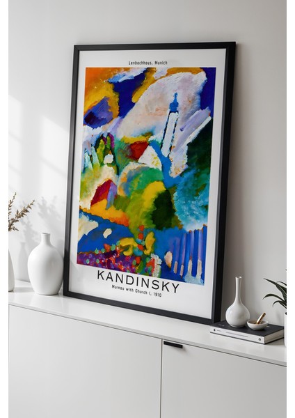 Wassily Kandinsky - Soyut Denge - Ahşap Çerçeveli Duvar tablosu