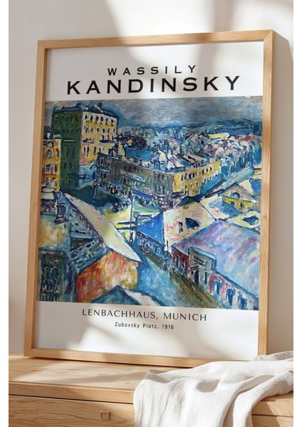 Wassily Kandinsky - Spiritüel Geometri - Ahşap Çerçeveli duvar tablosu