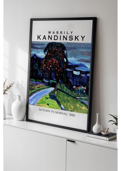 Wassily Kandinsky - Spiritüel Geometri - Ahşap Çerçeveli duvar tablosu