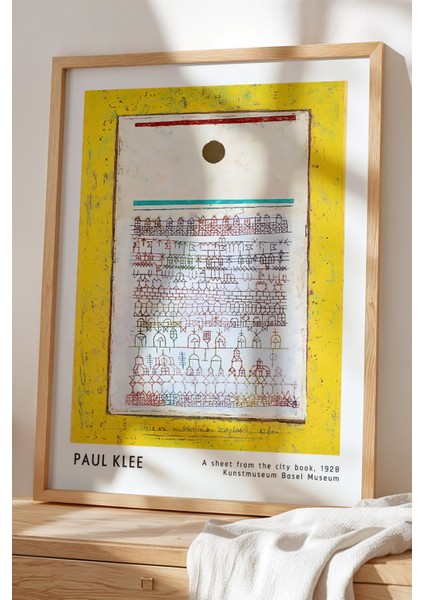 Paul Klee - Modern Fırça Izleri - Ahşap Çerçeveli Duvar tablosu