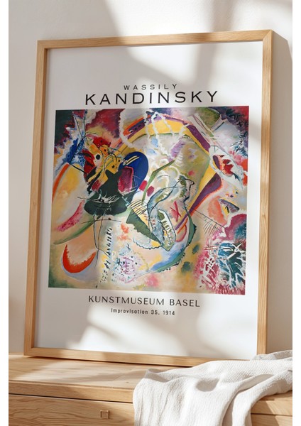 Wassily Kandinsky - Geometrik Ritim - Ahşap Çerçeveli Duvar tablosu