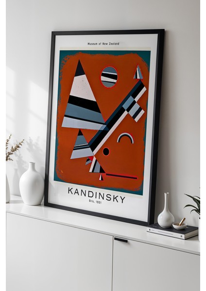 Wassily Kandinsky - Soyut Denge - Ahşap Çerçeveli Duvar tablosu