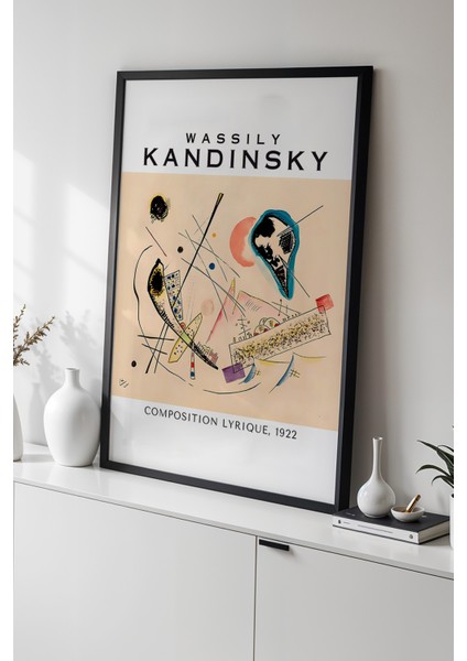 Wassily Kandinsky - Spiritüel Geometri - Ahşap Çerçeveli duvar tablosu
