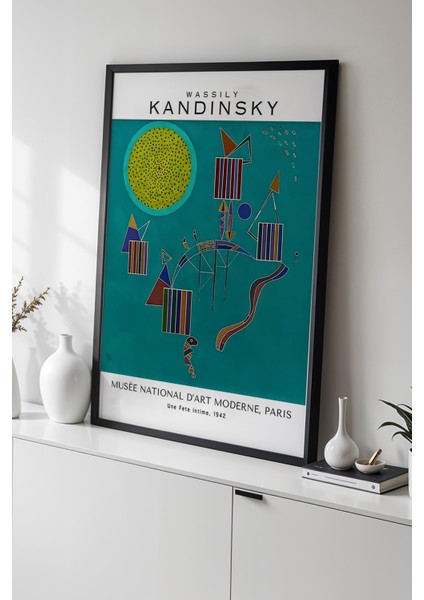 Wassily Kandinsky - Ekspresyonizm - Ahşap Çerçeveli Duvar tablosu