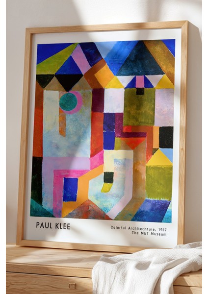 Paul Klee - Modern Fırça Izleri - Ahşap Çerçeveli Duvar tablosu