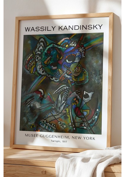 Wassily Kandinsky - Geometrik Ritim - Ahşap Çerçeveli Duvar tablosu