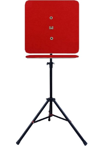 Raf Düzenekli Tripod Ayaklı Kare Dart Arkalık. Kırmızı