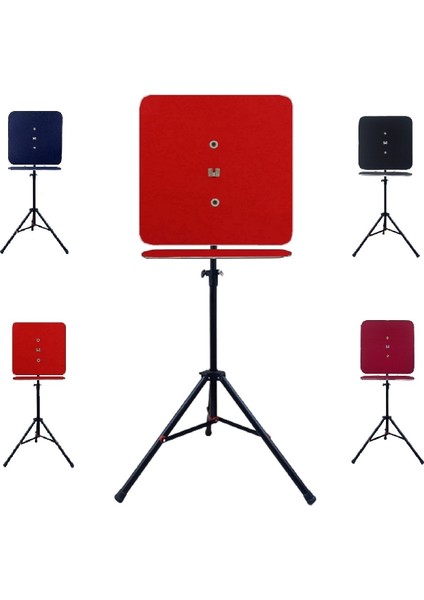 Raf Düzenekli Tripod Ayaklı Kare Dart Arkalık. Kırmızı