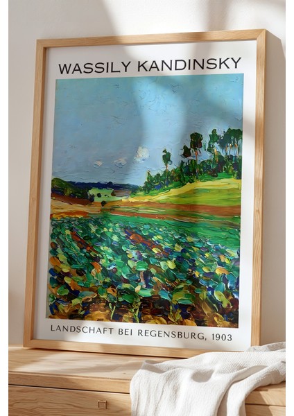 Wassily Kandinsky - Geometrik Ritim - Ahşap Çerçeveli Duvar tablosu