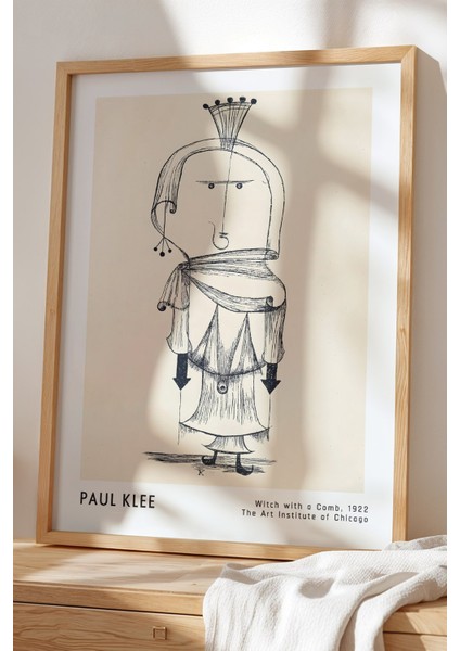 Paul Klee - Soyut Duygular - Ahşap Çerçeveli Duvar tablosu