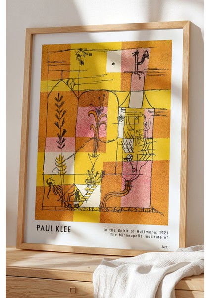 Paul Klee - Soyut Duygular - Ahşap Çerçeveli Duvar tablosu