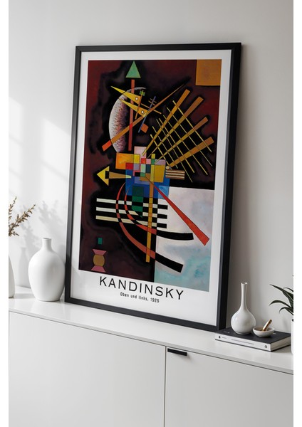 Wassily Kandinsky - Soyut Denge - Ahşap Çerçeveli Duvar tablosu