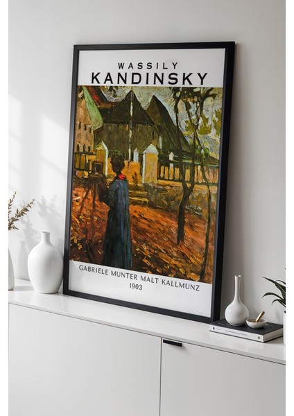 Wassily Kandinsky - Geometrik Ritim - Ahşap Çerçeveli Duvar tablosu