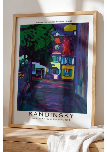 Wassily Kandinsky - Ekspresyonizm - Ahşap Çerçeveli Duvar tablosu