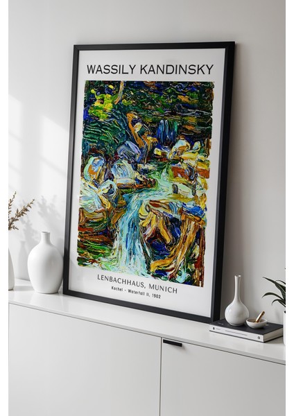 Wassily Kandinsky - Geometrik Ritim - Ahşap Çerçeveli Duvar tablosu