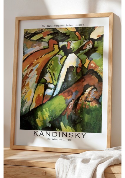 Wassily Kandinsky - Ekspresyonizm - Ahşap Çerçeveli Duvar tablosu