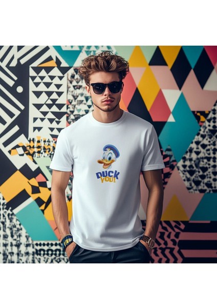 Duckyou Çift Iplik Dokumalı Rahat Kalıp PAMUK T-Shirt fiyatları