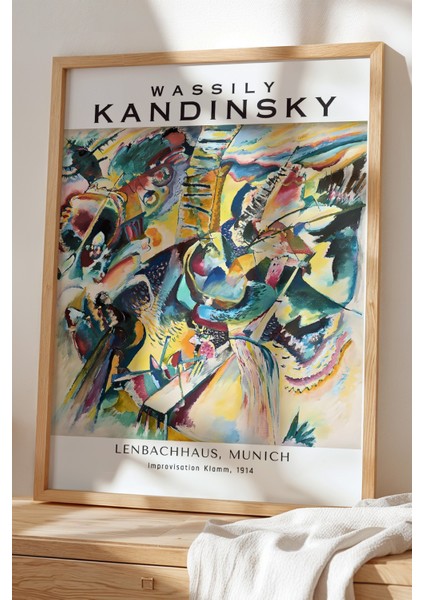 Wassily Kandinsky - Geometrik Ritim - Ahşap Çerçeveli Duvar tablosu