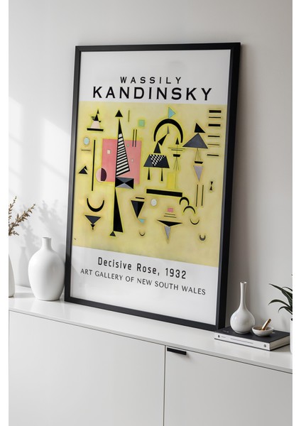 Wassily Kandinsky - Geometrik Ritim - Ahşap Çerçeveli Duvar tablosu