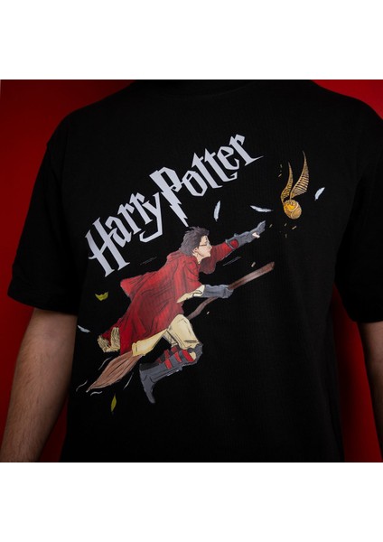 Harry Potter Çift Iplik Dokumalı %100 Pamuk Premium T-Shirt