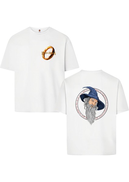 Yüzüklerin Efendisi Gandalf Aö Çift Iplik Dokumalı %100 Pamuk Premium T-Shirt