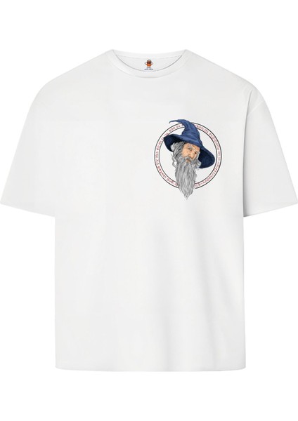 Gandalf Minimal Tasarım Çift Iplik Dokumalı Pamuk Premium T-Shirt