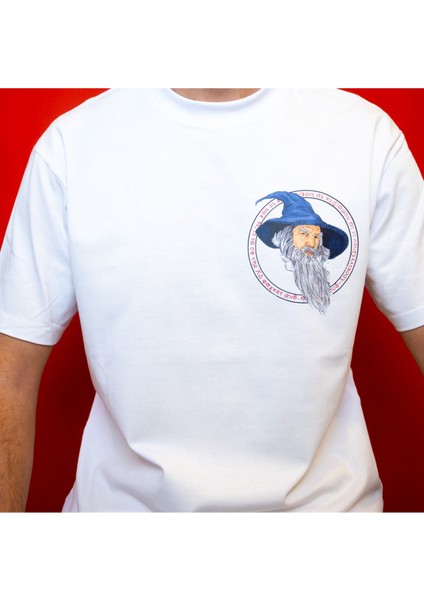 Gandalf Minimal Tasarım Çift Iplik Dokumalı Pamuk Premium T-Shirt fiyatları