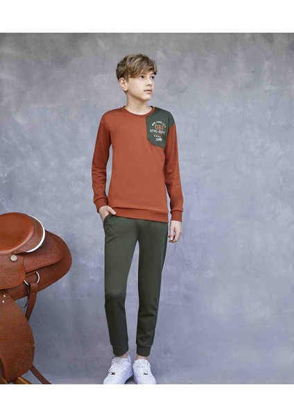Şirin Giyim Elsima B3172 Tarçın Erkek Çocuk Pijama Takımı