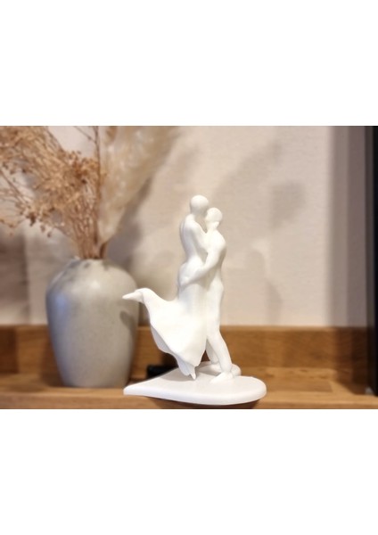 Öpüşen Sevgililer Heykeli Soyut Çift Heykeli 20 cm Soyut Biblo Heykel Dekor Ev Dekorasyon Hediyelik