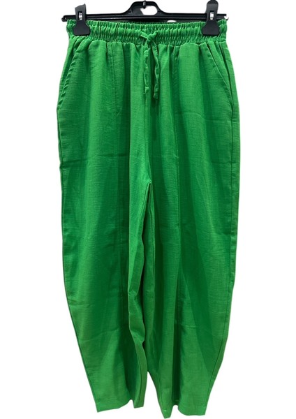 Pamuklu Keten Yeşil Pantolon fiyatları