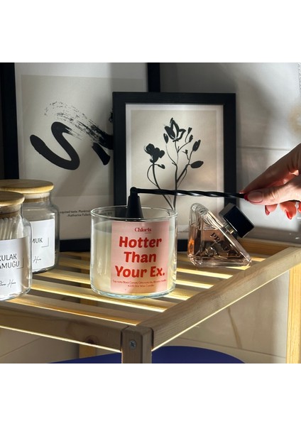 Hotter Than Your Ex Kokulu Mum, Dekoratif Mum, Soya Wax Mum, Dekorasyon, Hediyelik Mum