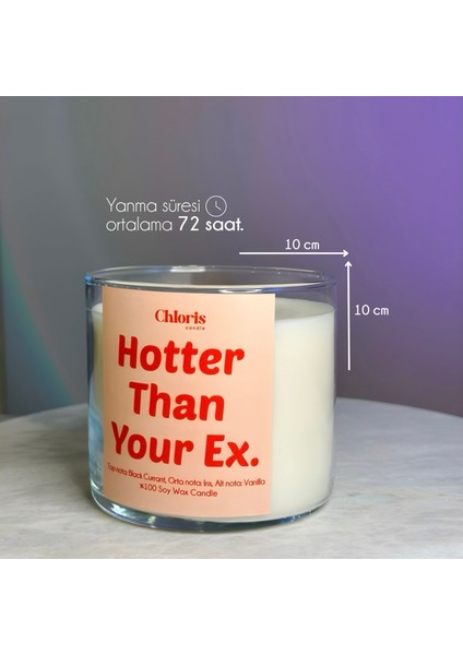 Hotter Than Your Ex Kokulu Mum, Dekoratif Mum, Soya Wax Mum, Dekorasyon, Hediyelik Mum