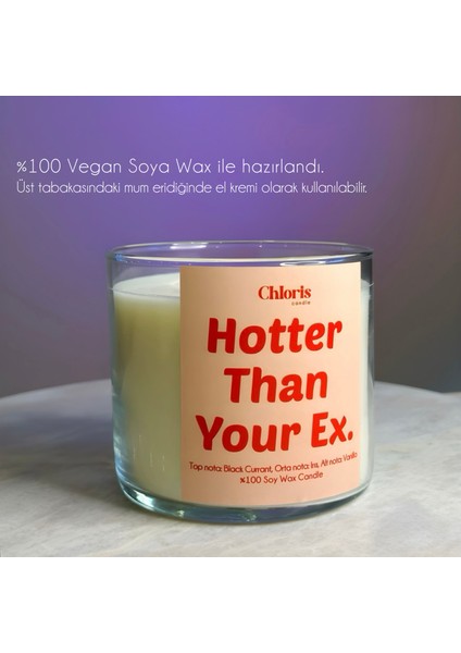 Hotter Than Your Ex Kokulu Mum, Dekoratif Mum, Soya Wax Mum, Dekorasyon, Hediyelik Mum
