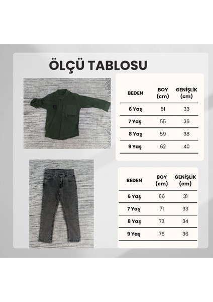 Mıncırık Müslin Gömlekli Kot Pantolonlu 3lü Takım indirimleri