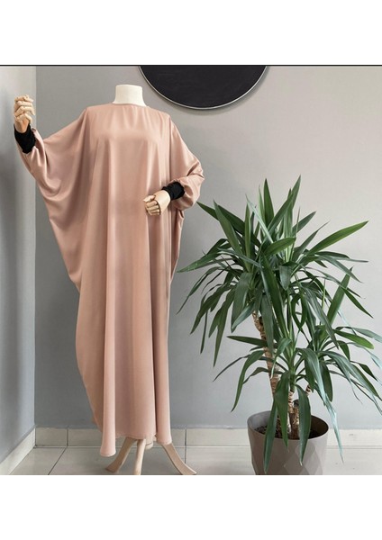 Mısır Medine Ipeği Yarasa Kol Ferace Eslem Elbise
