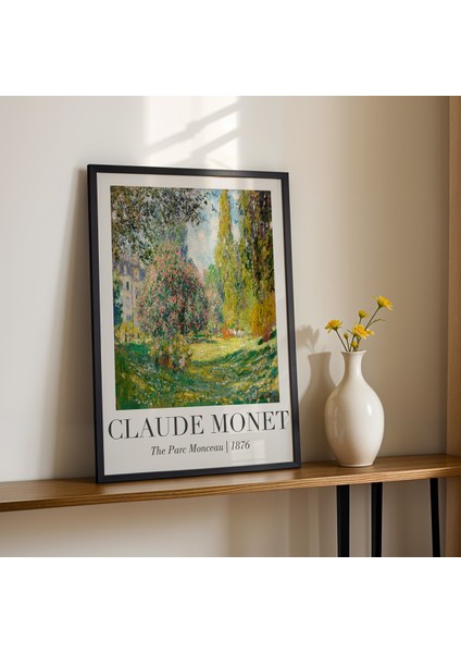 Claude Monet Parc Monceau Vintage Doğal Ahşap Çerçeveli Duvar Tablosu fiyatları