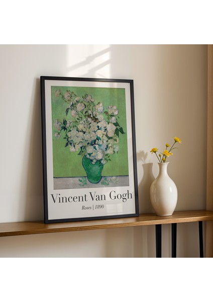 Vincent Van Gogh Güller 1890 Vintage Doğal Ahşap Çerçeveli Duvar Tablosu fiyatları