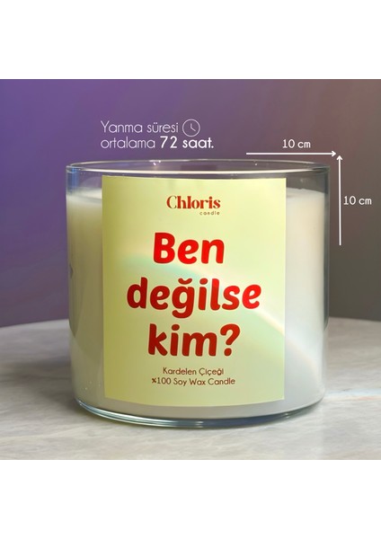 Ben Değilse Kim Kokulu Mum, Dekoratif Mum, Dekorasyon, Soya Wax Mum