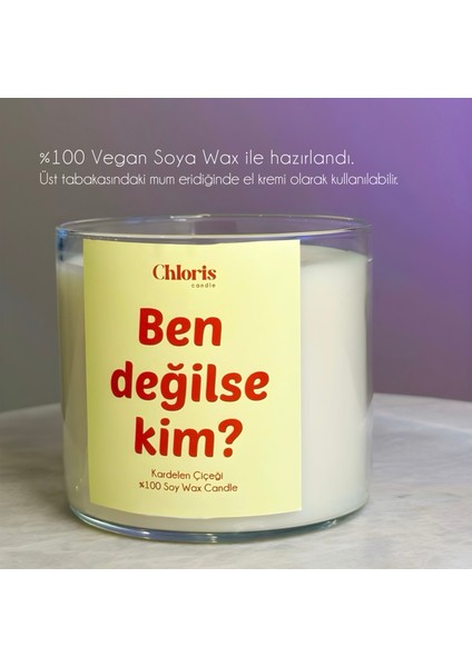 Ben Değilse Kim Kokulu Mum, Dekoratif Mum, Dekorasyon, Soya Wax Mum fiyatları