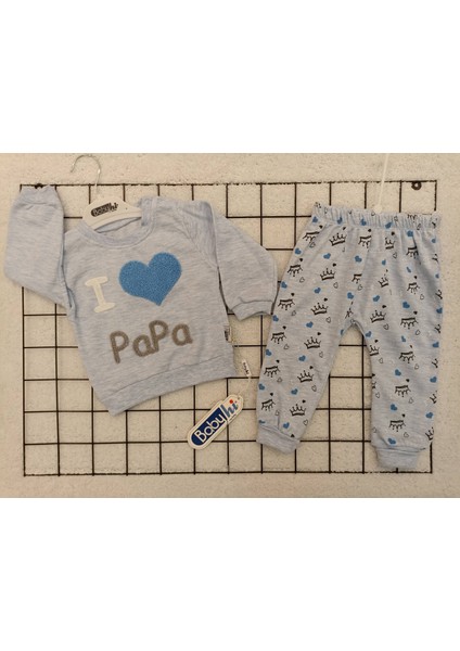 Mulyoso Butiq Babyhi I Love Papa 2'li Erkek Bebek Takım, Hediyelik Bebek/çocuk Kıyafeti fiyatları