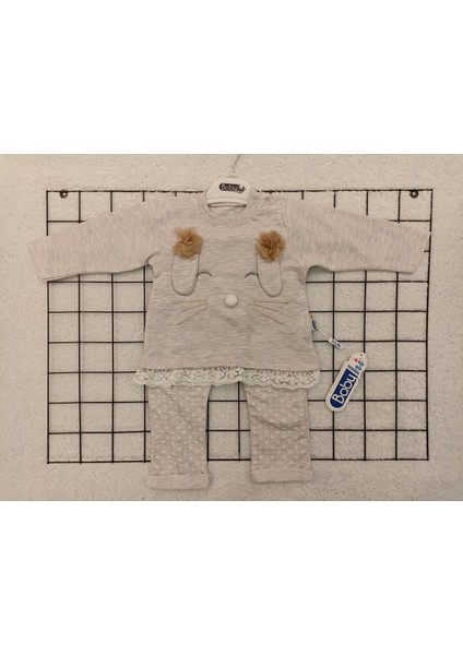 Mulyoso Butiq Babyhi Sarkan Kulak Tavşanlı Kız 2'li Bebek Takım, Hediyelik Bebek/çocuk Kıyafetleri modelleri