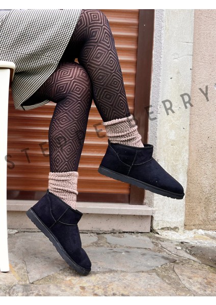 Yeni Sezon Kadın Capuccino Ince Slouchy Tozluk Çorap