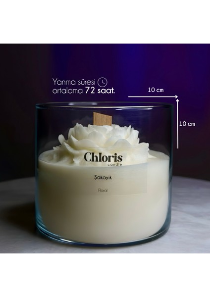 Şakayık Kokulu Mum, Soya Wax Mum, Dekoratif Mum, Dekorasyon