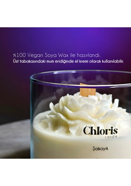 Şakayık Kokulu Mum, Soya Wax Mum, Dekoratif Mum, Dekorasyon
