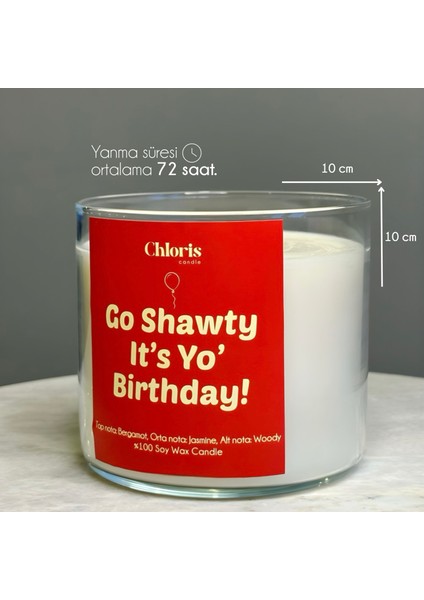 Birthday Kokulu Mum, Dekoratif Mum, Soya Wax Mum, Dekorasyon, Hediyelik Mum