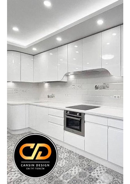 Yapışkanlı Folyo Parlak Beyaz Lake Pvc Dolap, Tezgah, Mobilya, Masa Kaplama Folyosu fırsatları