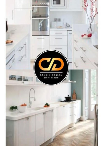 Yapışkanlı Folyo Parlak Beyaz Lake Pvc Dolap, Tezgah, Mobilya, Masa Kaplama Folyosu