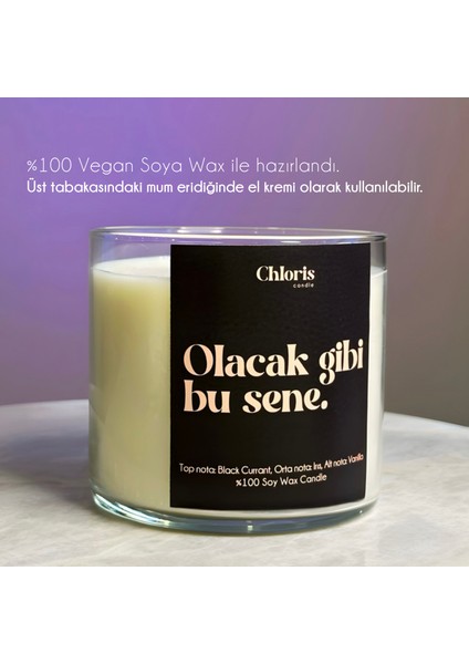 Olacak Gibi Bu Sene Kokulu Mum, Dekoratif Mum, Soya Wax Mum, Dekorasyon