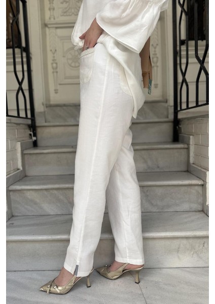 Pantolon 25MY3134 Beyaz fiyatları